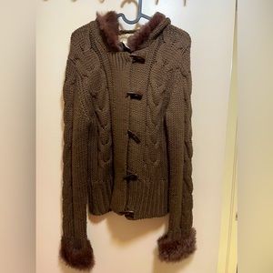 Brown Wool and Rabbit Fur Sweater - From Paris - Beautiful and Never Worn!